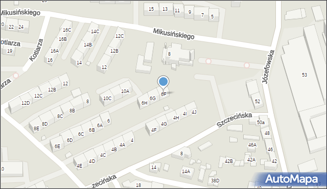 Katowice, Nowowiejskiego Feliksa, 6F, mapa Katowic