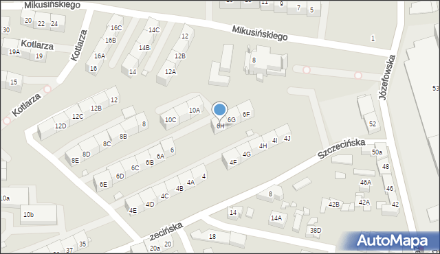 Katowice, Nowowiejskiego Feliksa, 6H, mapa Katowic