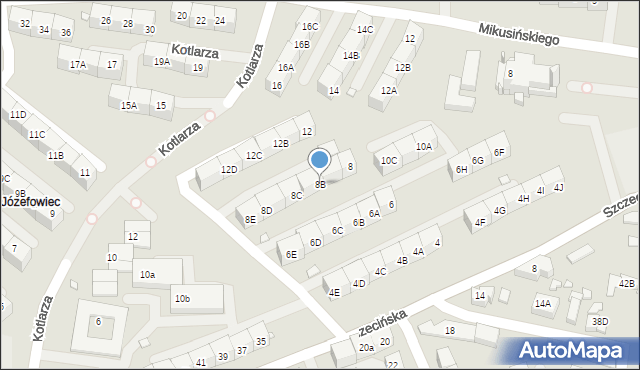 Katowice, Nowowiejskiego Feliksa, 8B, mapa Katowic