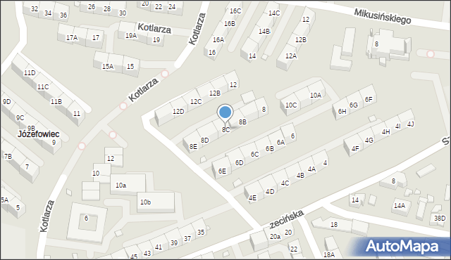 Katowice, Nowowiejskiego Feliksa, 8C, mapa Katowic