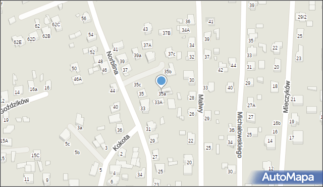 Katowice, Norblina Piotra, 35a, mapa Katowic