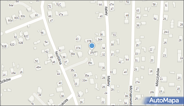 Katowice, Norblina Piotra, 37c, mapa Katowic