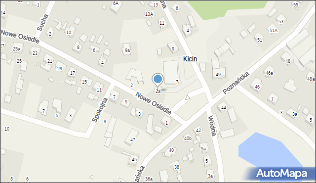 Kicin, Nowe Osiedle, 2a, mapa Kicin