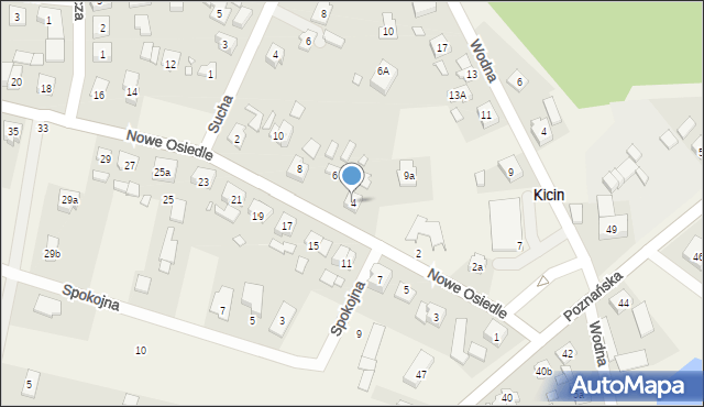 Kicin, Nowe Osiedle, 4, mapa Kicin