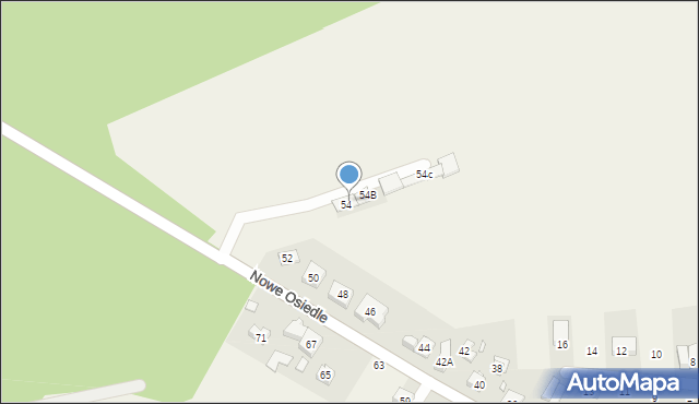 Kicin, Nowe Osiedle, 54A, mapa Kicin