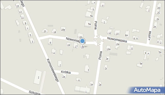 Kisielice, Nowomiejska, 15, mapa Kisielice