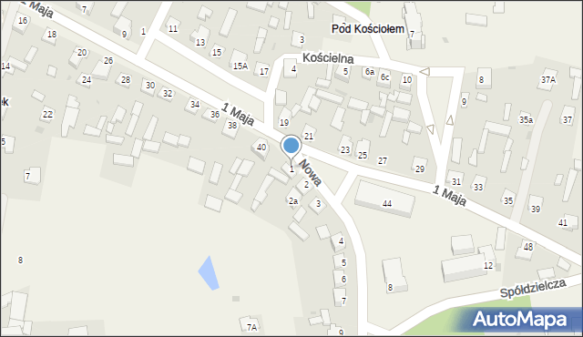 Kluczewsko, Nowa, 1, mapa Kluczewsko