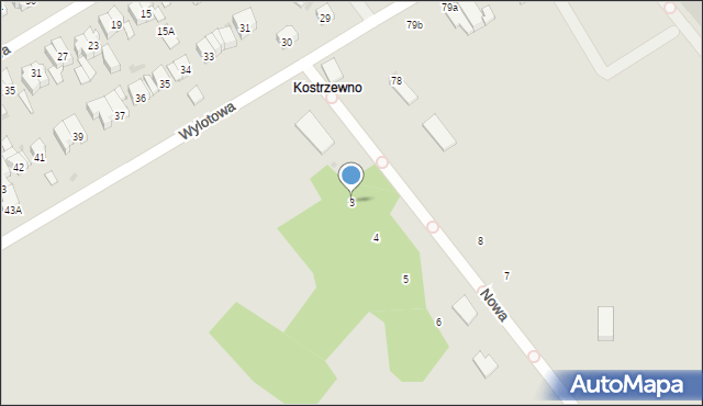 Kołobrzeg, Nowa, 3, mapa Kołobrzegu