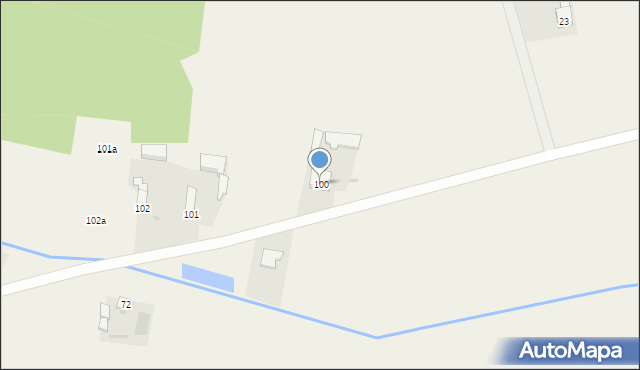 Komorów, Nowy Komorów, 100, mapa Komorów