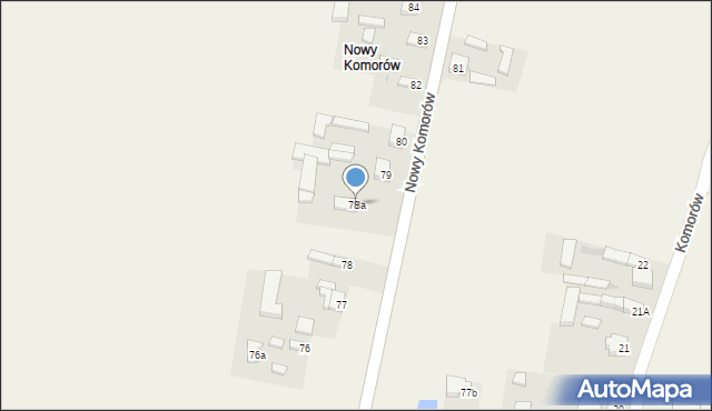 Komorów, Nowy Komorów, 78a, mapa Komorów