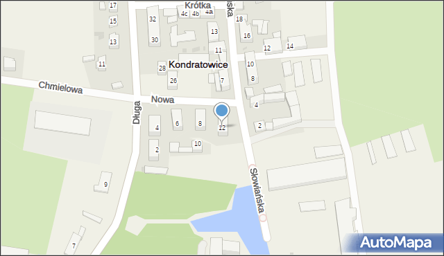 Kondratowice, Nowa, 12, mapa Kondratowice