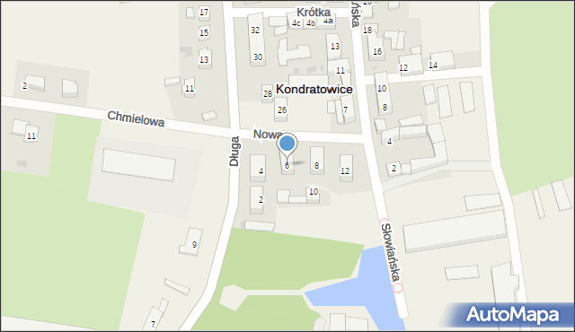 Kondratowice, Nowa, 6, mapa Kondratowice