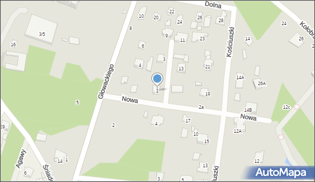 Konstancin-Jeziorna, Nowa, 1, mapa Konstancin-Jeziorna