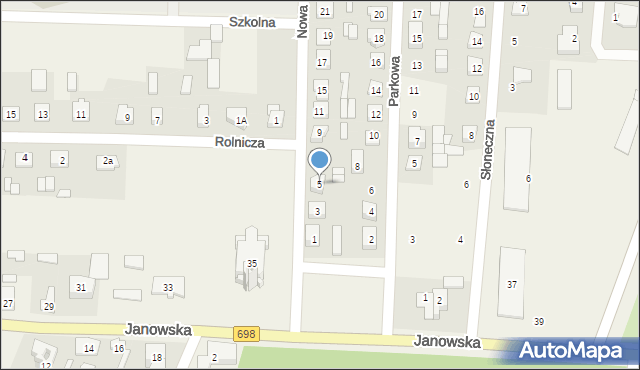 Konstantynów, Nowa, 5, mapa Konstantynów