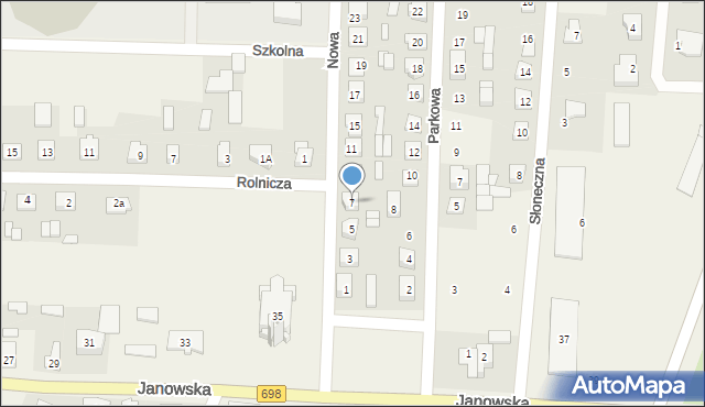 Konstantynów, Nowa, 7, mapa Konstantynów