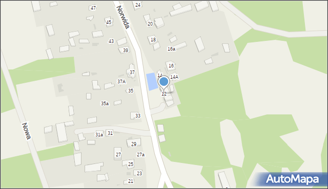Korczew, Norwida Cypriana Kamila, 12, mapa Korczew