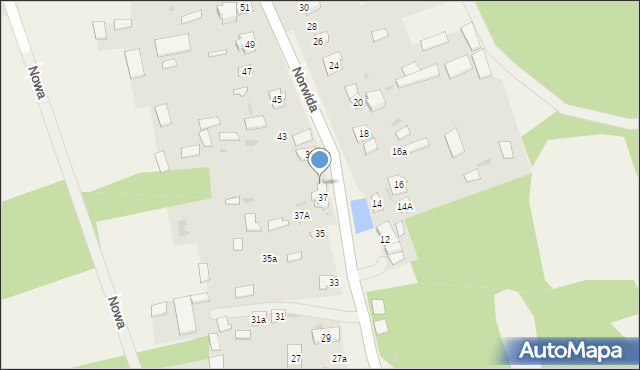 Korczew, Norwida Cypriana Kamila, 37b, mapa Korczew