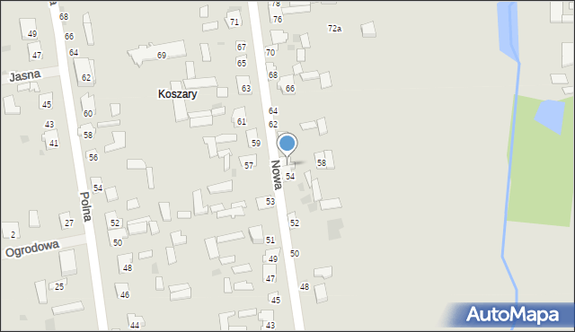 Kosów Lacki, Nowa, 56, mapa Kosów Lacki