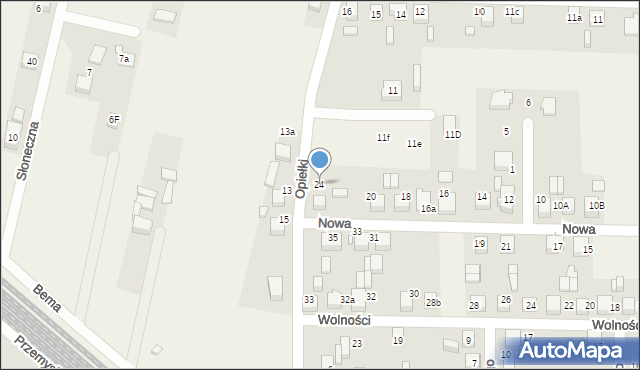 Koszęcin, Nowa, 24, mapa Koszęcin