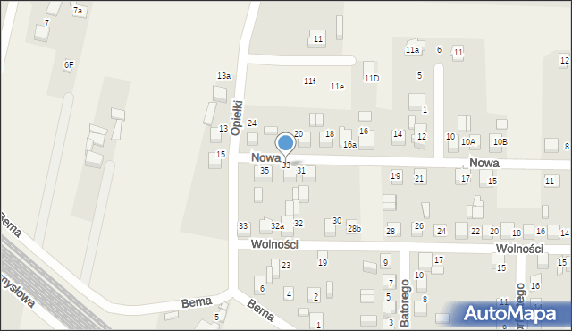 Koszęcin, Nowa, 33, mapa Koszęcin