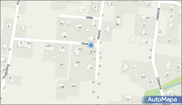 Koszyce Małe, Nowa, 10, mapa Koszyce Małe