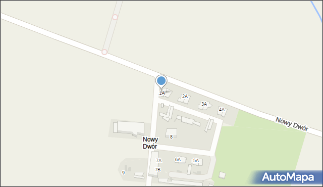 Kowalowice, Nowy Dwór, 1A, mapa Kowalowice