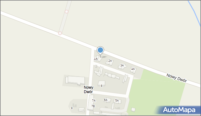Kowalowice, Nowy Dwór, 1B, mapa Kowalowice