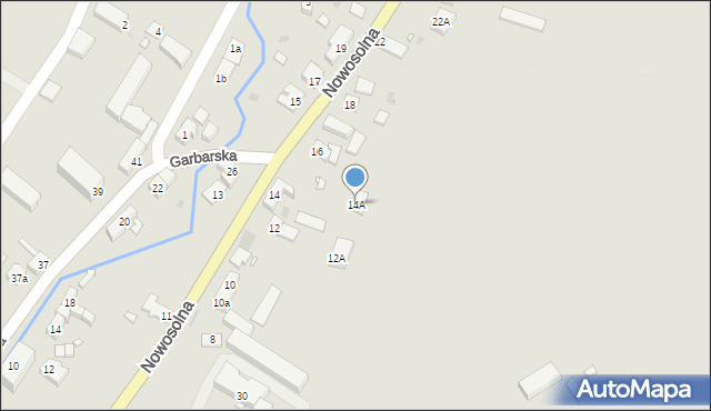 Kożuchów, Nowosolna, 14A, mapa Kożuchów