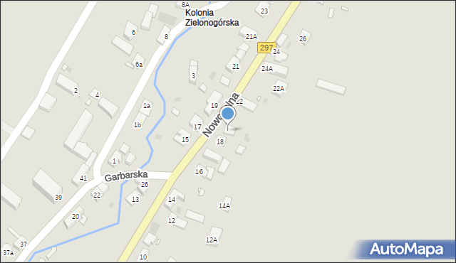 Kożuchów, Nowosolna, 20, mapa Kożuchów