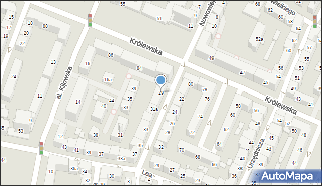 Kraków, Nowowiejska, 29, mapa Krakowa