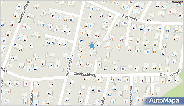 Kraków, Nowodworskiego Bartłomieja, 7, mapa Krakowa
