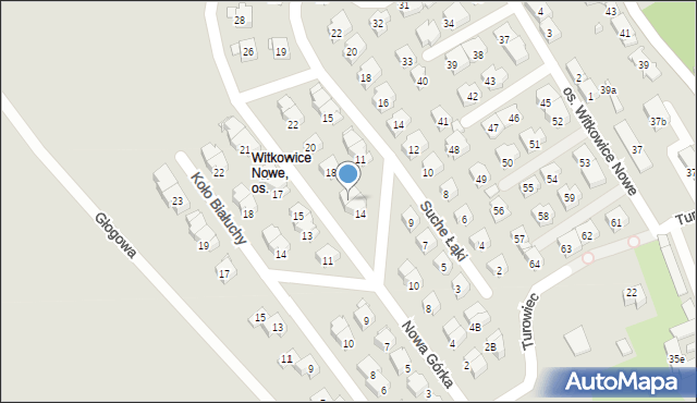 Kraków, Nowa Górka, 16, mapa Krakowa