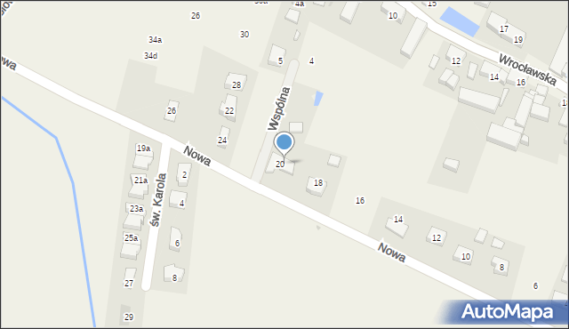Krępice, Nowa, 20, mapa Krępice