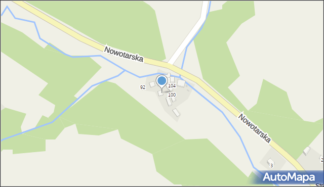 Krośnica, Nowotarska, 108, mapa Krośnica