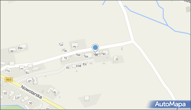 Krośnica, Nowotarska, 79B, mapa Krośnica