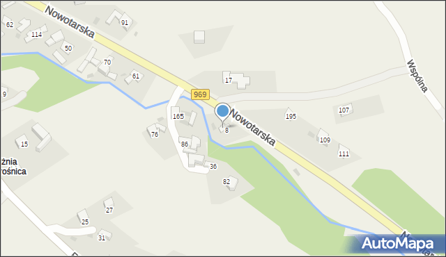 Krośnica, Nowotarska, 90, mapa Krośnica