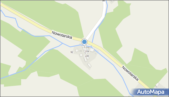 Krośnica, Nowotarska, 94, mapa Krośnica