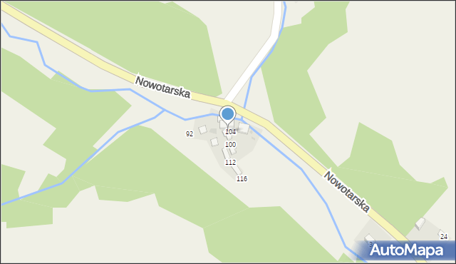 Krośnica, Nowotarska, 96, mapa Krośnica