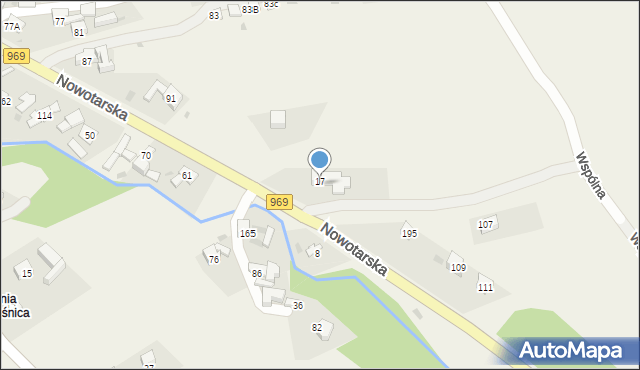 Krośnica, Nowotarska, 99, mapa Krośnica