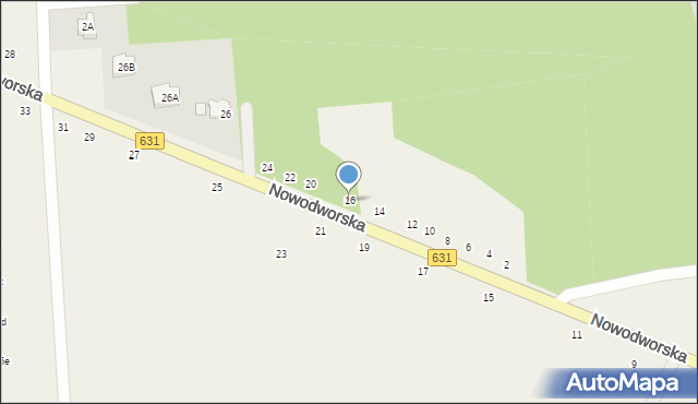 Krubin, Nowodworska, 16, mapa Krubin