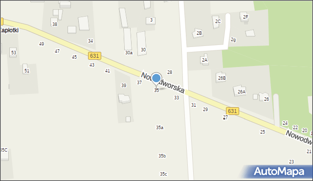Krubin, Nowodworska, 35, mapa Krubin