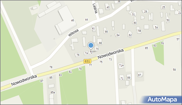 Krubin, Nowodworska, 72, mapa Krubin