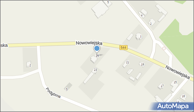 Kruki, Nowowiejska, 25, mapa Kruki