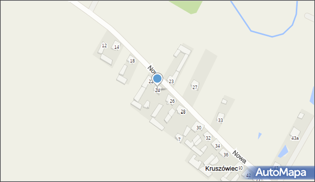 Kruszówiec, Nowa, 24, mapa Kruszówiec