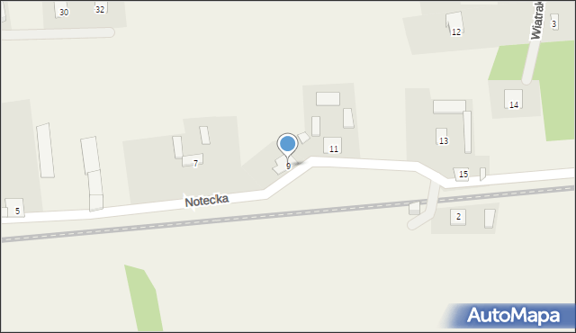 Kruszyniec, Notecka, 9, mapa Kruszyniec