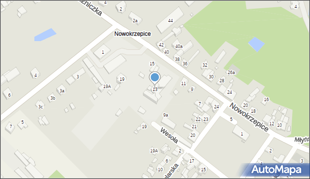 Krzepice, Nowokrzepice, 13, mapa Krzepice