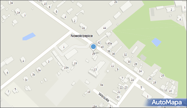 Krzepice, Nowokrzepice, 15, mapa Krzepice