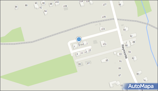 Krzeszowice, Nowa, 5, mapa Krzeszowice