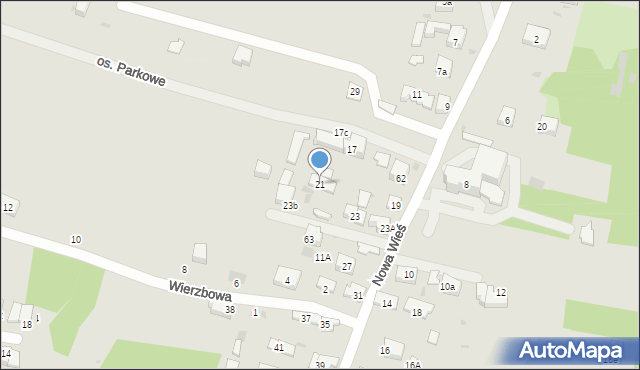 Krzeszowice, Nowa Wieś, 21, mapa Krzeszowice