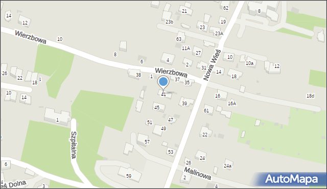 Krzeszowice, Nowa Wieś, 41, mapa Krzeszowice